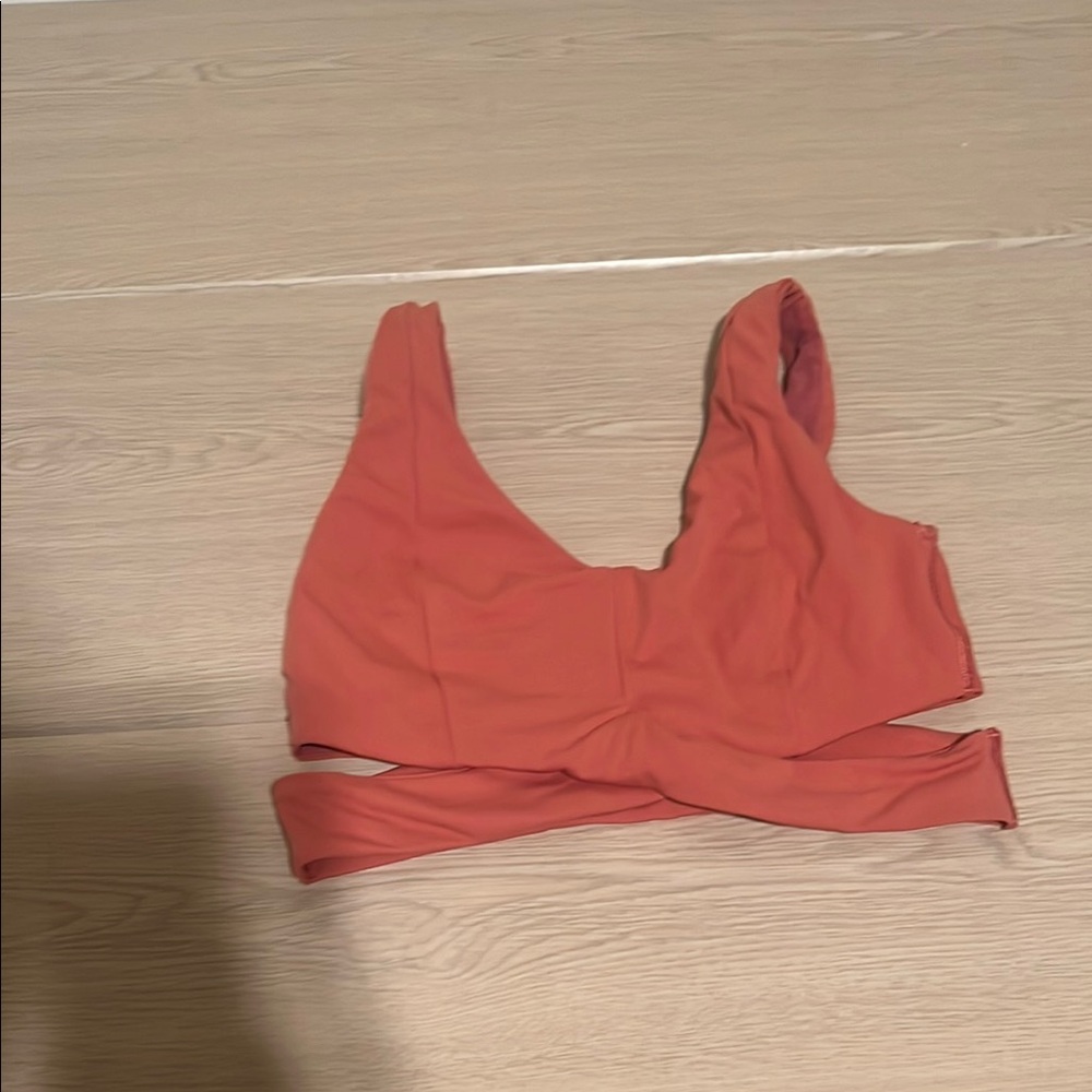 Calia Coral Twist Front Crop Top